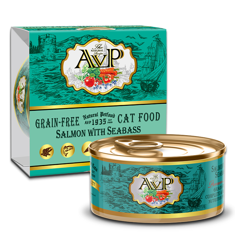 AVP®1935 Salmon with Seabass Complete Grain-Free Wet Cat Food