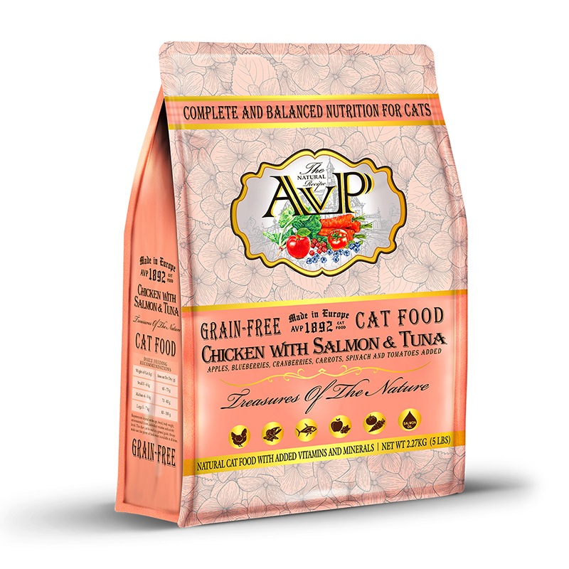 AVP®1892 Chicken with Salmon & Tuna Complete Grain-Free Recipe for Cats of All Life Stages